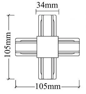 Соединитель X-образный (однофазный) Crystal Lux CLT 0.211 09 BL