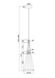 Подвесной светильник Maytoni P028PL-01BL