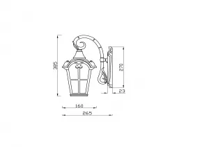 Настенный светильник (бра) Maytoni Outdoor O413WL-01BZ