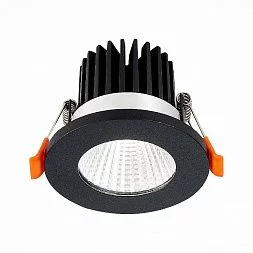 Св-к встр. Черный LED 1*10W 3000K 900Lm Ra>90 38° IP20 D80xH60 170-240V Встраиваемые светильники ST704.438.10