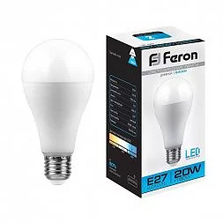 Лампа светодиодная Feron LB-98 Шар E27 20W 175-265V 6400K