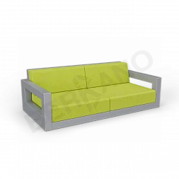 Диван Quarter lounge с подушками Graphite / Green