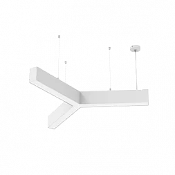 Светодиодный светильник VARTON X-line Y-образный 30 Вт 3000 К 790x912x100 мм RAL9003 белый муар с рассеивателем опал и торцевыми крышками (4 шт.)