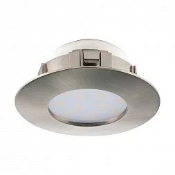 95819 Светодиодный встраиваемый светильник PINEDA, 1х4,9W(LED), Ø78, IP44, пластик, никель матовый EGLO