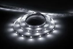 Лента светодиодная, 30SMD(5050)/м 7.2Вт/м 12V 5м белый на белом c драйвером, LS606