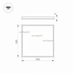 Светильник DL-INTENSO-S600x600-40W White6000 (WH, 120 deg, 230V) (Arlight, IP20 Металл, 5 лет)