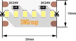 Лента светодиодная  2A300 SWG 2A300-24-19.2-WW (SWG2A300-24-19.2-WW)